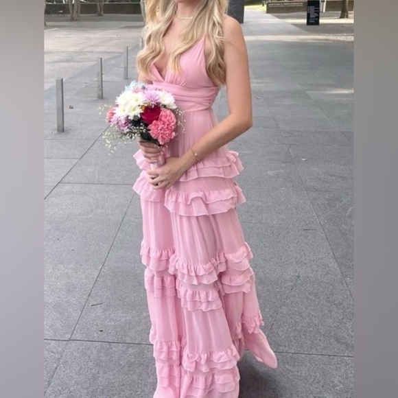 Lulus Pink Ruffle Dress - Picture 5 of 5